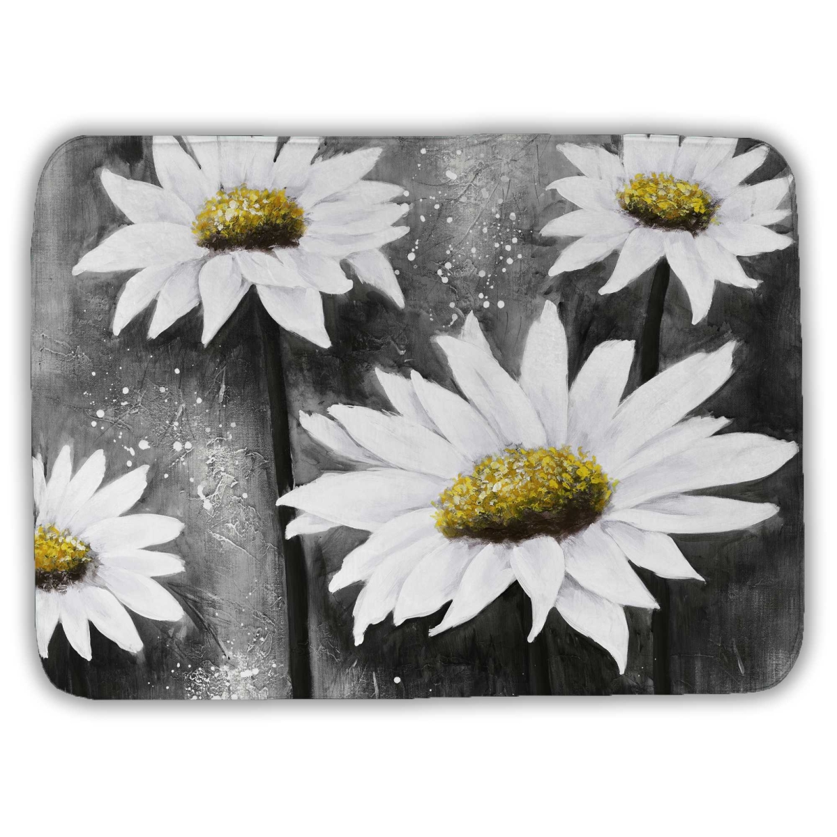 C1BM17245XEJYT 17 x 24 in. Daisies At Sun - White Rustic Bath Mat for Home Decor
