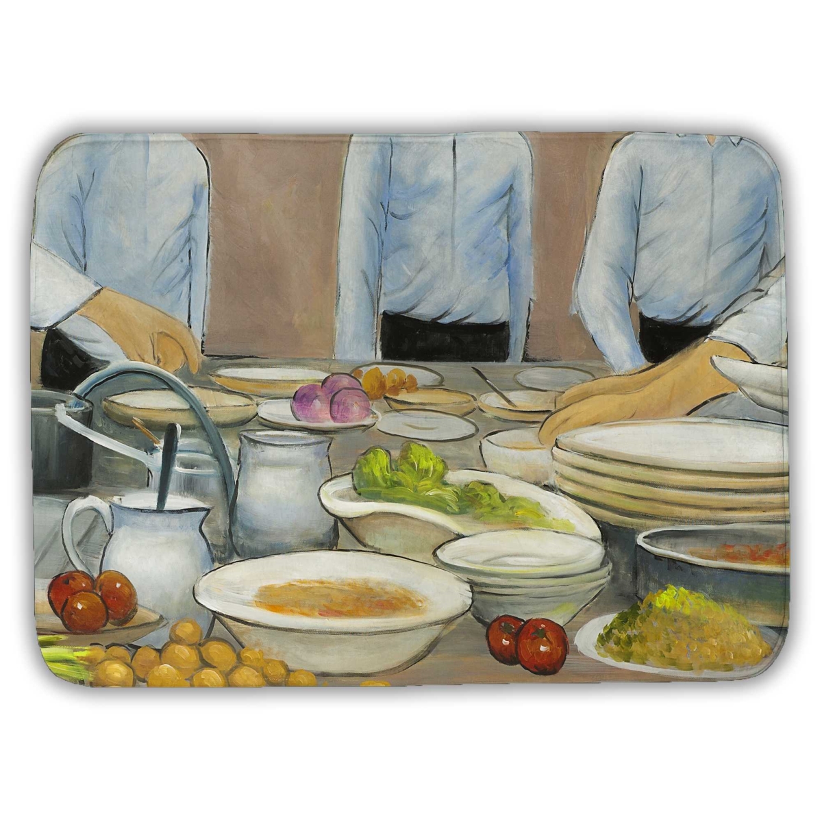 C1BM172470SF1Z 17 x 24 in. Cook Chefs At Work Gray Kitchen Bath Mat - Decor Essentials