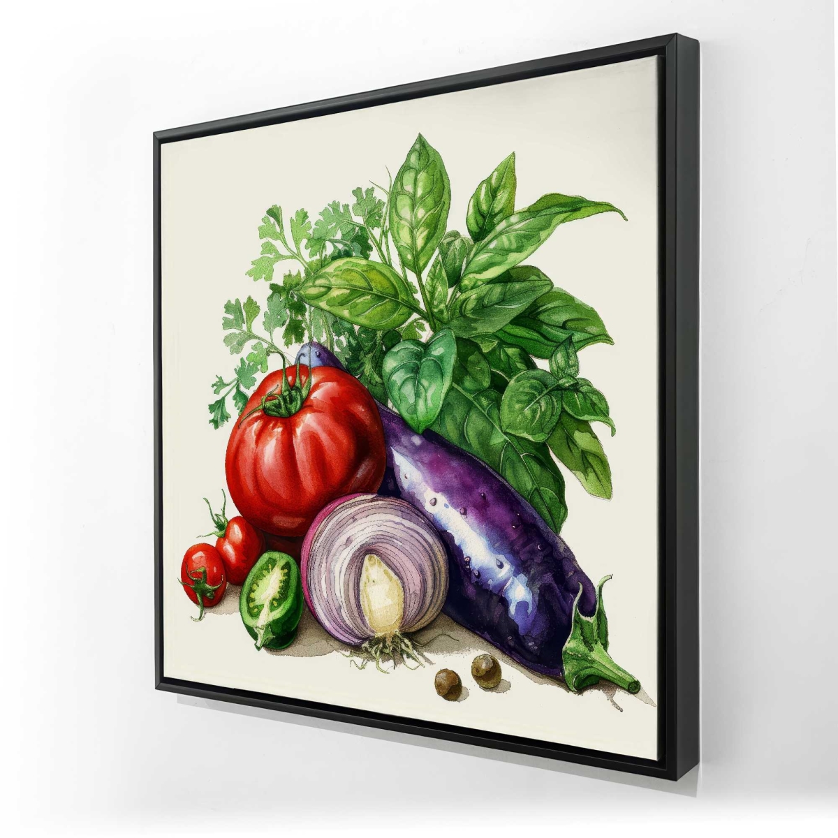 C1FC3636G08PVU 36 x 36 in. Piled Up - Turquoise Framed Canvas for Home Decor - Art