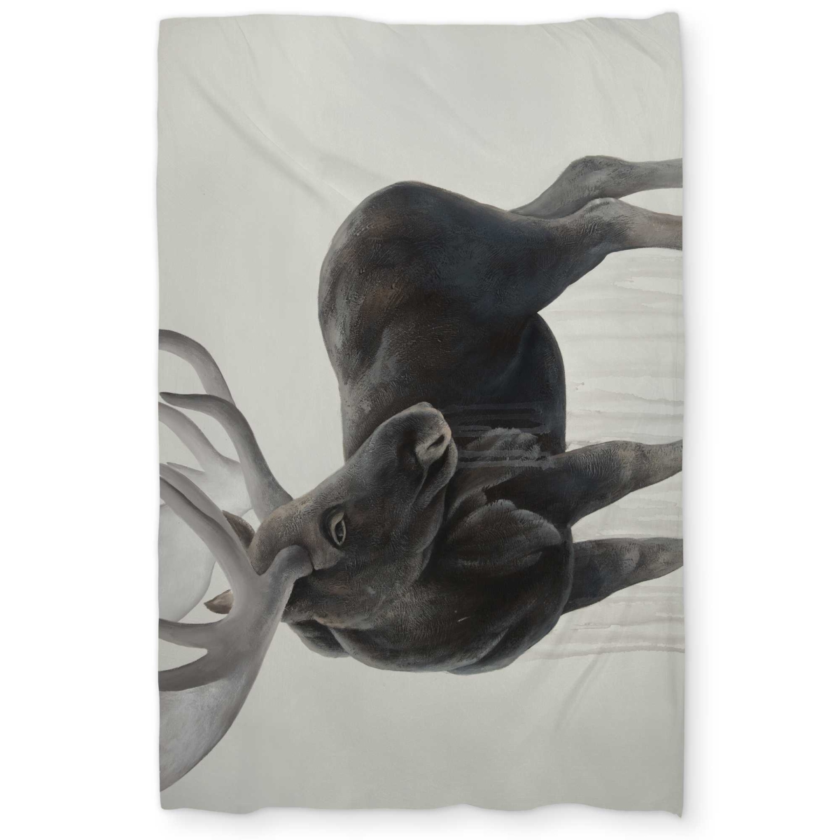 C1DCTXLWOFF8LD Bull Moose Rustic Twin Size Extra Long Duvet Cover - Holiday Home Decor Accent