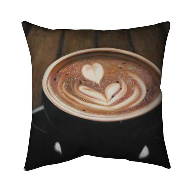 20 x 20 in. Artistic Cappuccino-Double Sided Print Indoor Pillow