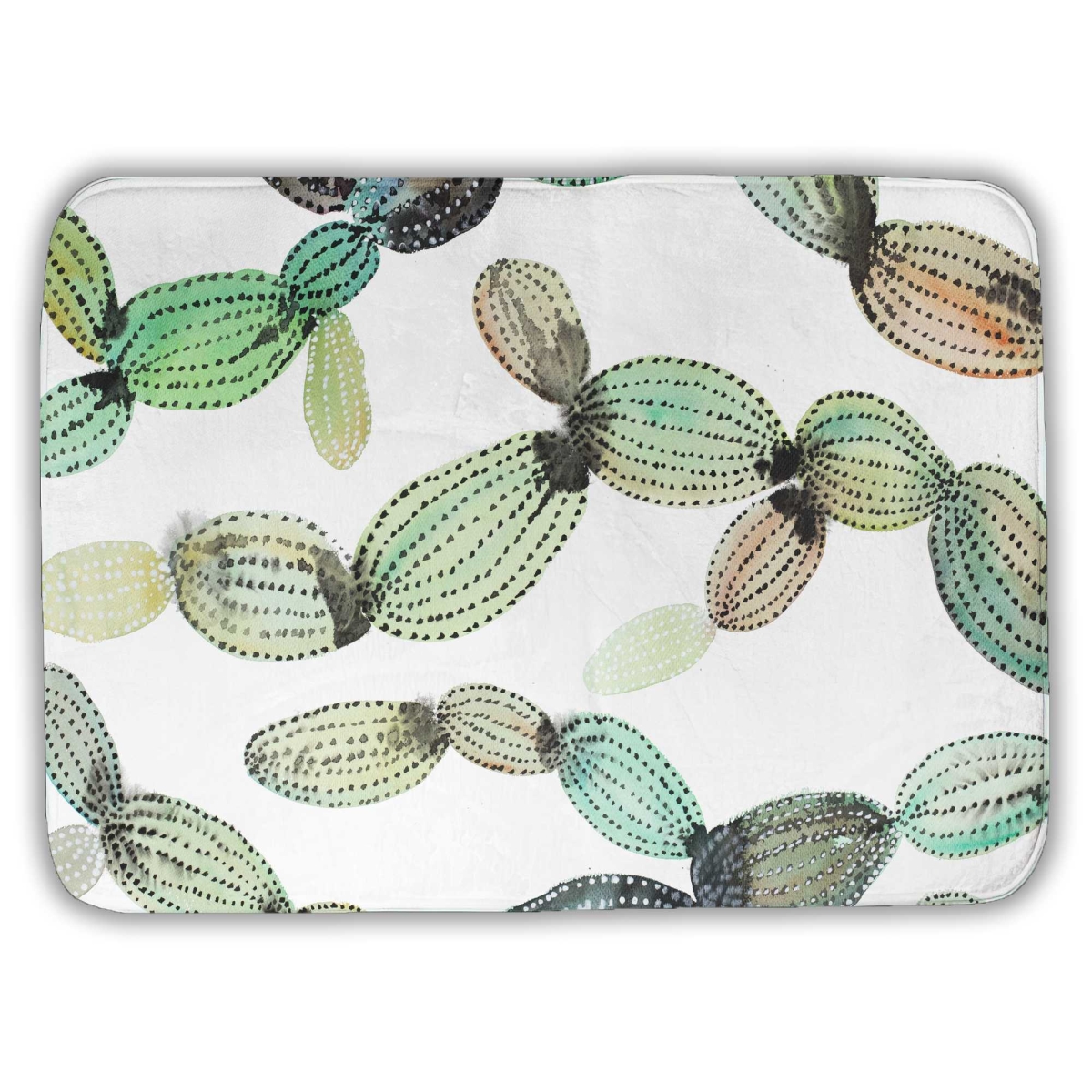 C1BM1724N10XCC 17 x 24 in. Cactus Pattern Bath Mat - Illustrative Home Decor Accent