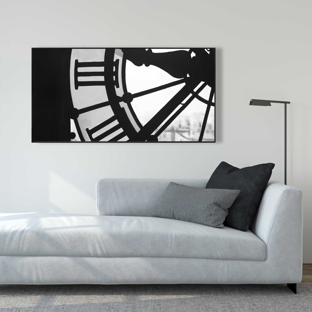 C1FC2448JDBTIN 24 x 48 in. Clock at the Orsay Museum - Framed Canvas Home Decor
