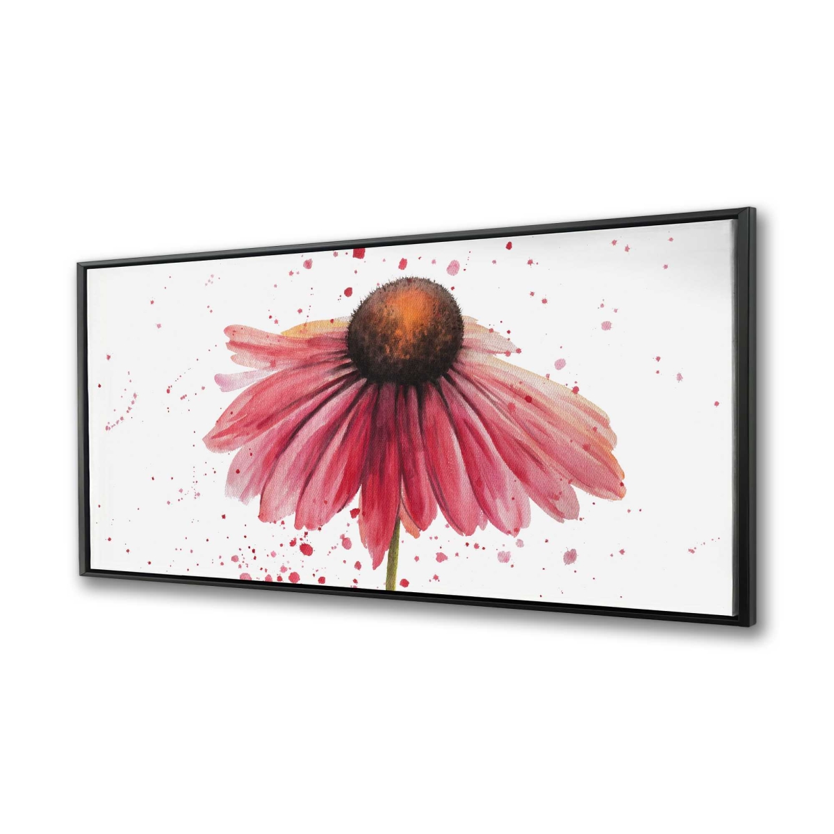 C1FC2448NXML6F 24 x 48 in. Pink Daisy - Floral Botanical Framed Canvas Home Decor