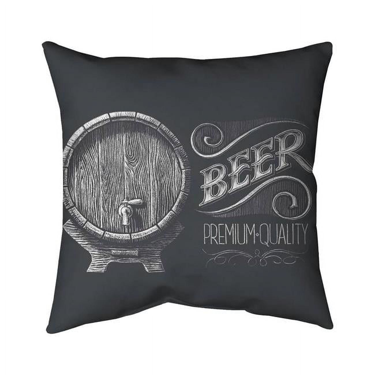 20 x 20 in. Old Beer Sign-Double Sided Print Indoor Pillow