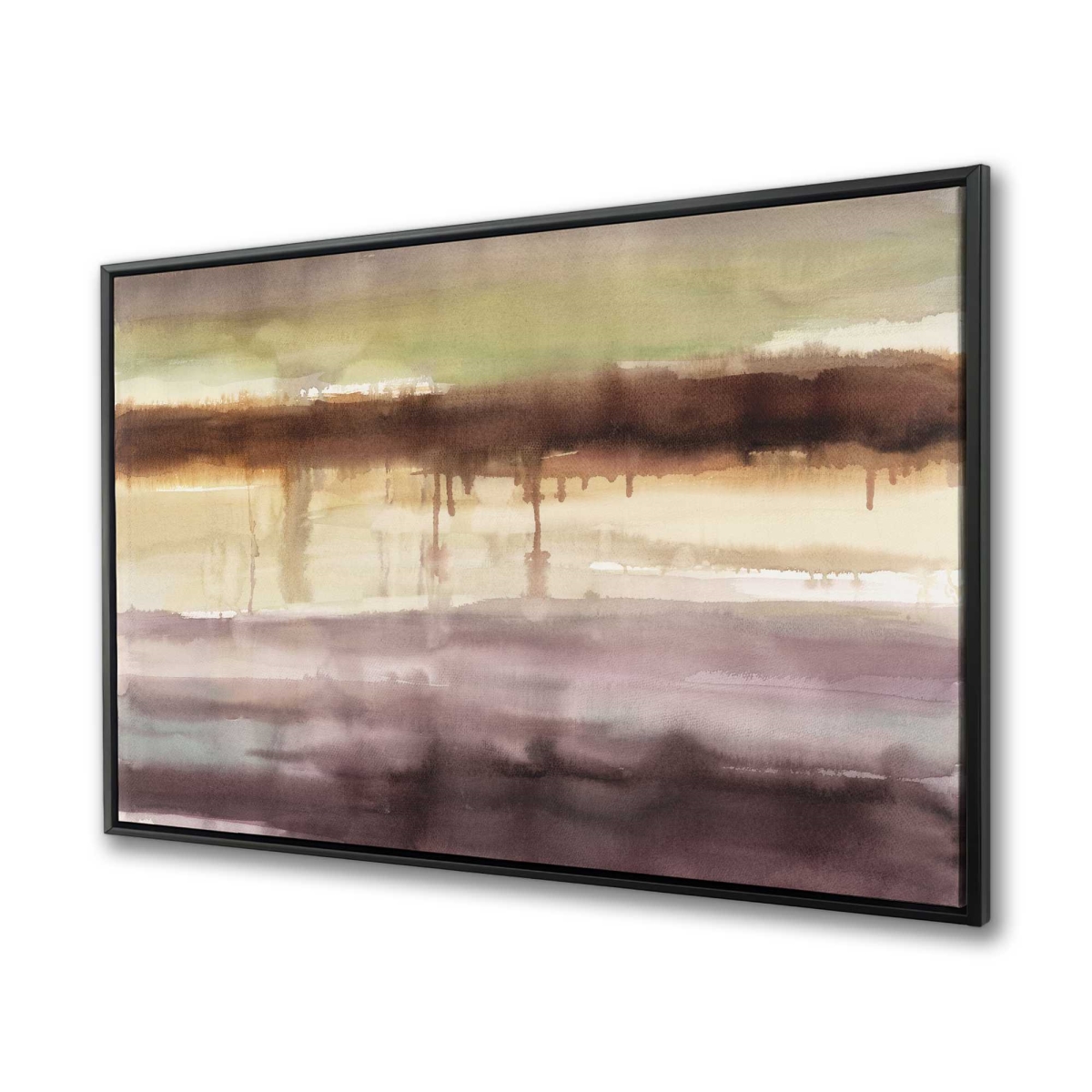 C1FC3648NS9FLZ 36 x 48 in. Stripes - Beige Abstract Framed Canvas for Home Decor