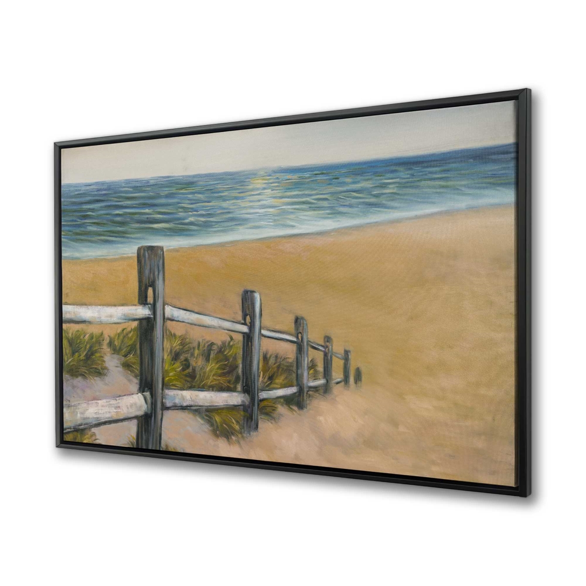 C1FC3648O65MTK 36 x 48 in. Quiet Seaside - Beige Landscapes Framed Canvas