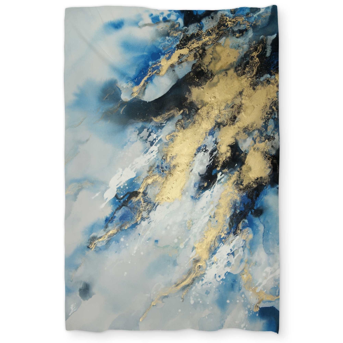 C1DCTXLWA5IC2D Blue Marble Abstract Modern Twin Size Extra Long Duvet Cover - Decor Essentials