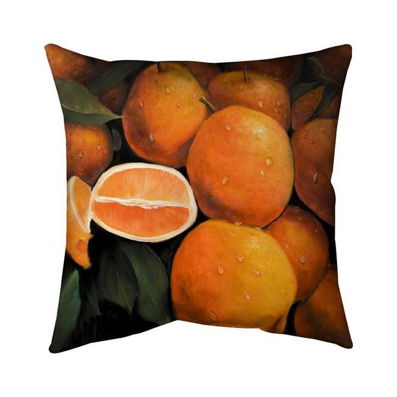20 x 20 in. Fresh Oranges-Double Sided Print Indoor Pillow