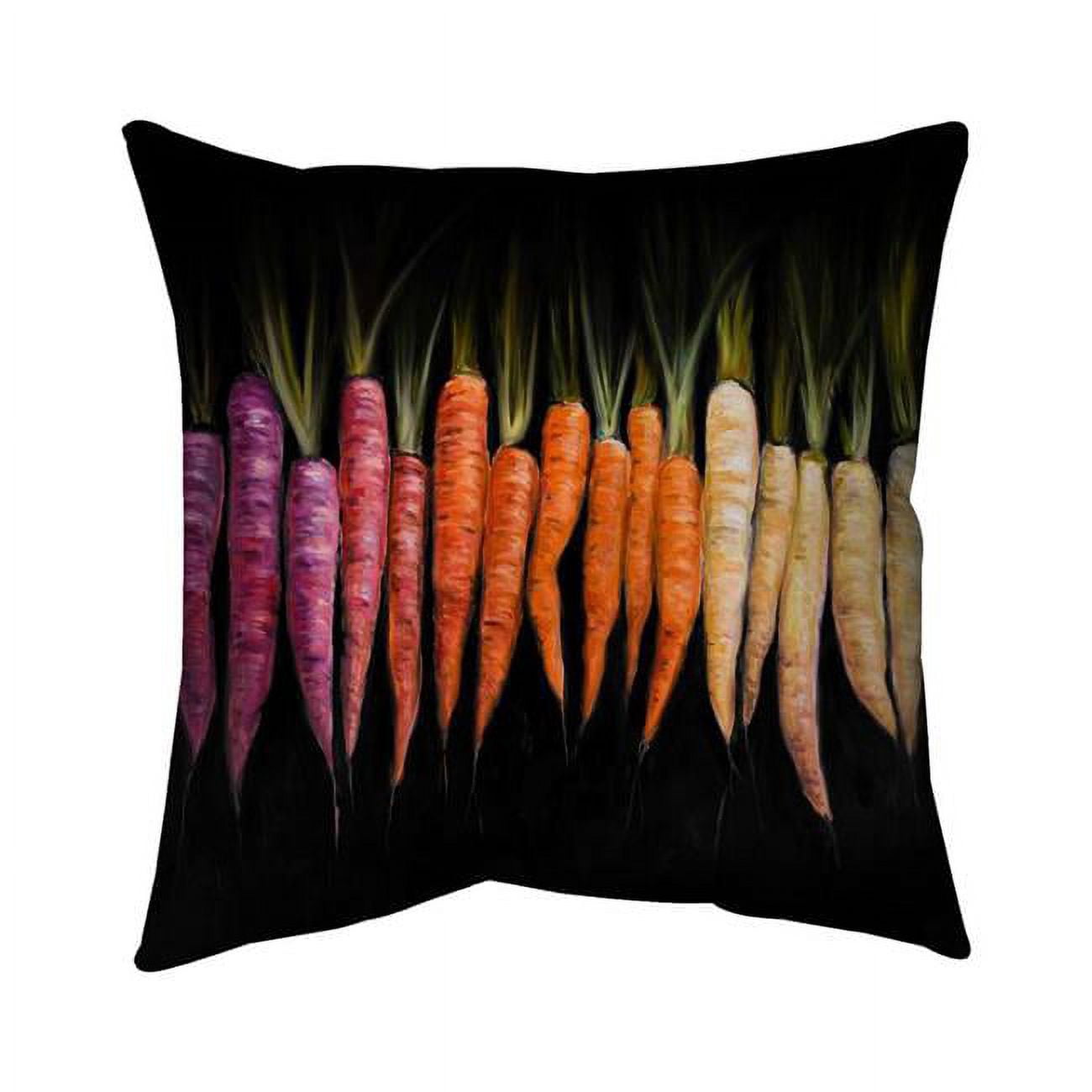 20 x 20 in. Colorful Carrots-Double Sided Print Indoor Pillow