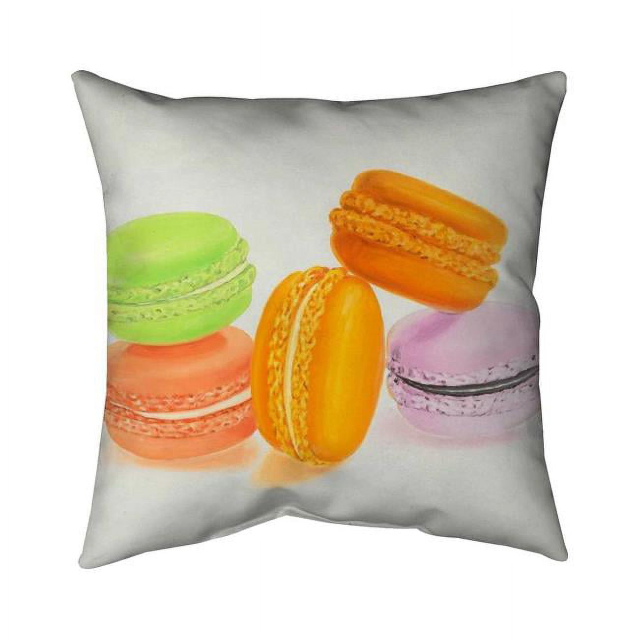 20 x 20 in. Small Bites of Macaroons-Double Sided Print Indoor Pillow