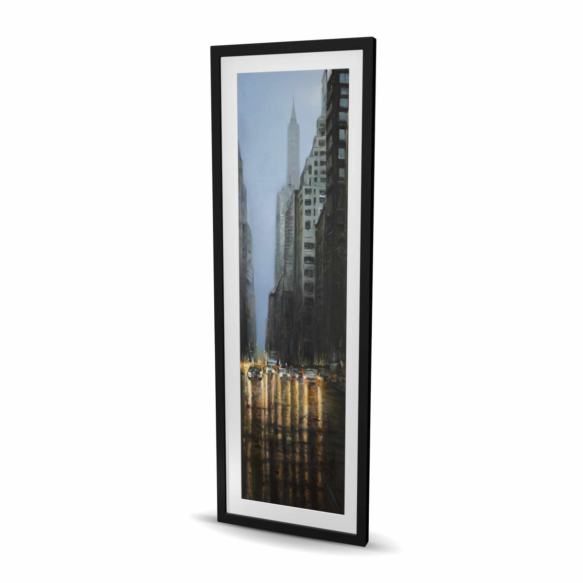 C1FM2060QUNOZ6 20 x 60 in. Evening in the Streets of York City Wall Art - Framed Art Print