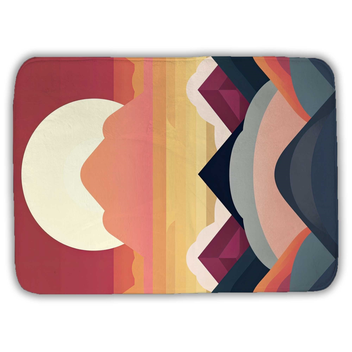 C1BM1724BOU6WE 17 x 24 in. Symmetrical Mountain - Pattern Office Bath Mat