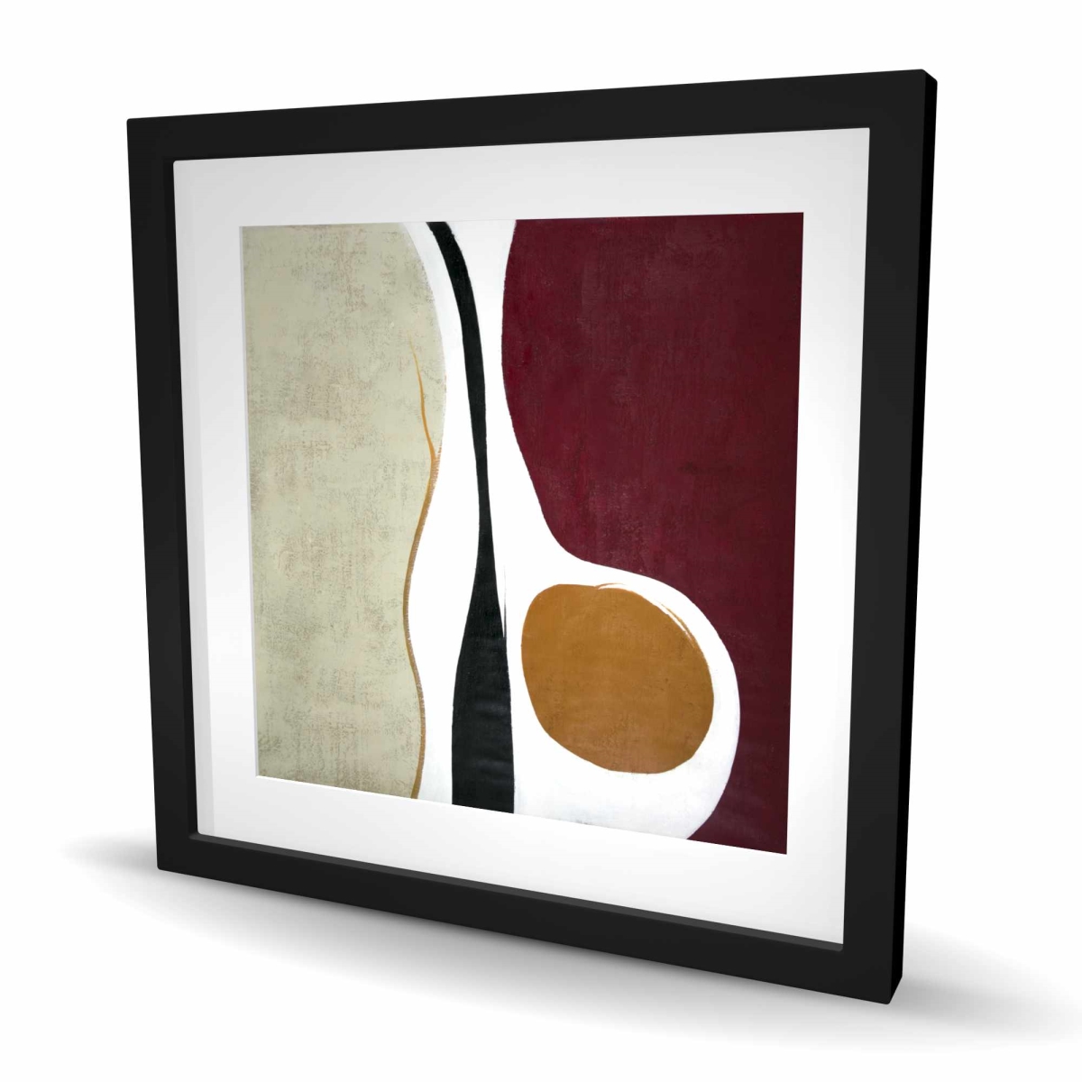 C1FM2424DDI58T 24 x 24 in. Multiform Vintage Abstract Framed Matted Print Wall Art - Home Decor