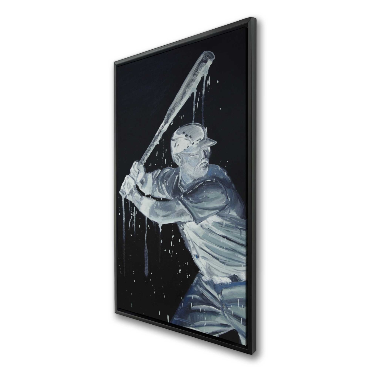 C1FC24487JAXJB 24 x 48 in. Baseball Player - Modern Man Framed Canvas for Home Decor