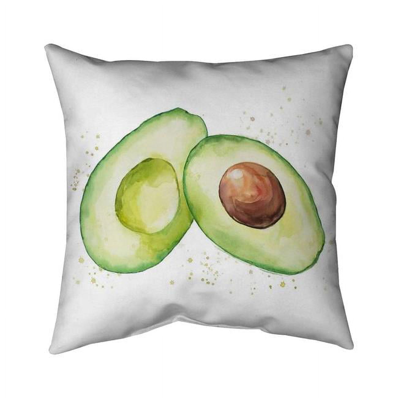 20 x 20 in. Watercolor Open Avocado-Double Sided Print Indoor Pillow