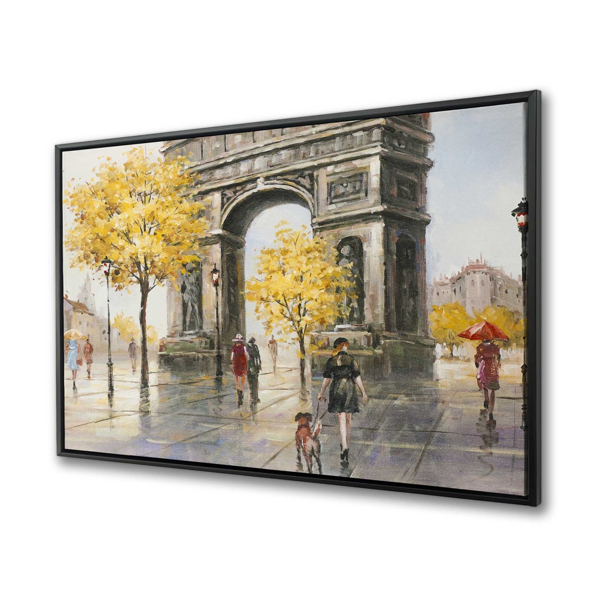 C1FC3648WZ4WCA 36 x 48 in. Arc De Triomphe to Paris - Modern Office Framed Canvas Decor