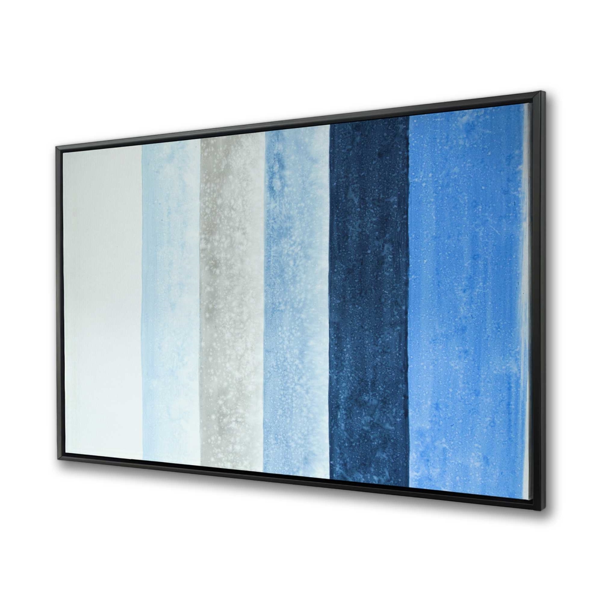 C1FC3648YQIB5B 36 x 48 in. Blue Stripes - Classic Blue Framed Canvas Home Decor