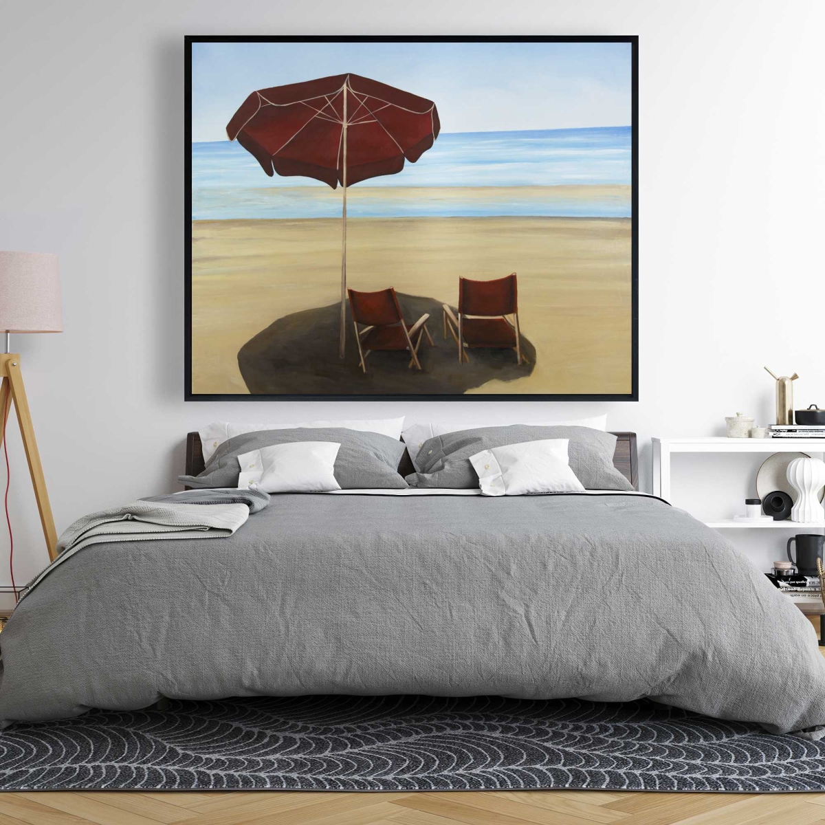 C1FC48602AA6F9 48 x 60 in. Relax at the Beach - Exotic Framed Canvas for Bathroom Decor