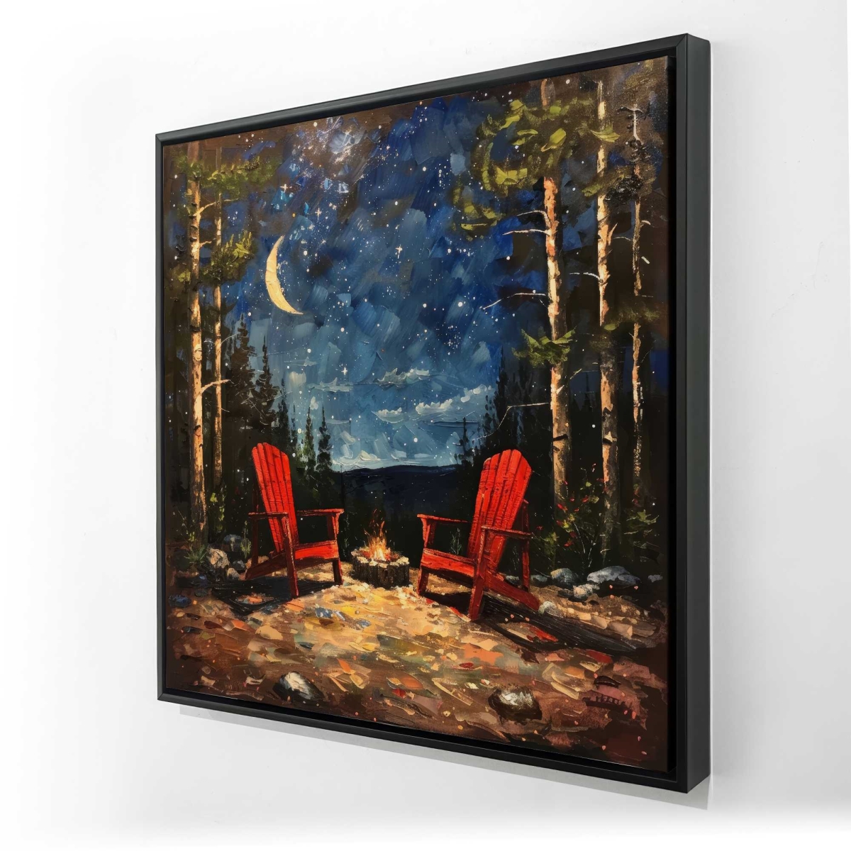 C1FC3636CEKLL3 36 x 36 in. Repose - Orange Framed Canvas Art for Home Decor