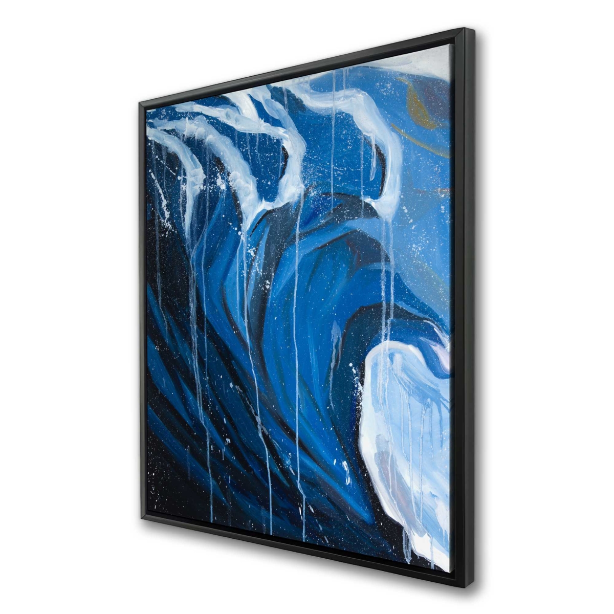 C1FC364816WVCQ 36 x 48 in. Abstract Wave in Motion - Coastal Bathroom Canvas Art Decor