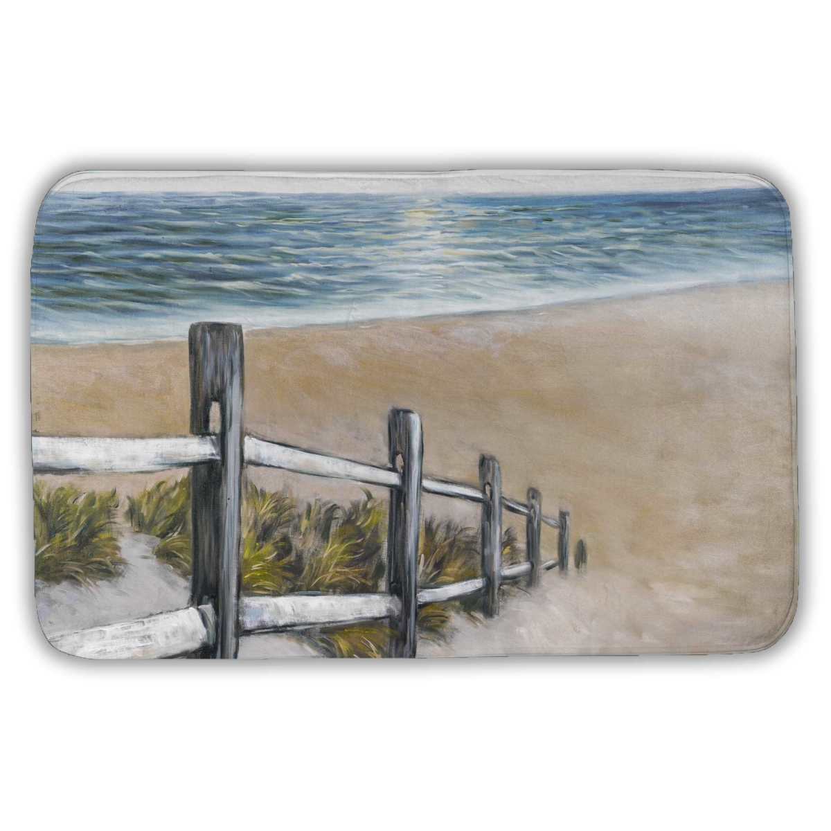 C1BM2134IFRPL5 21 x 34 in. Soft Seaside Waves Bathroom Bath Mat - Home Decor Essential