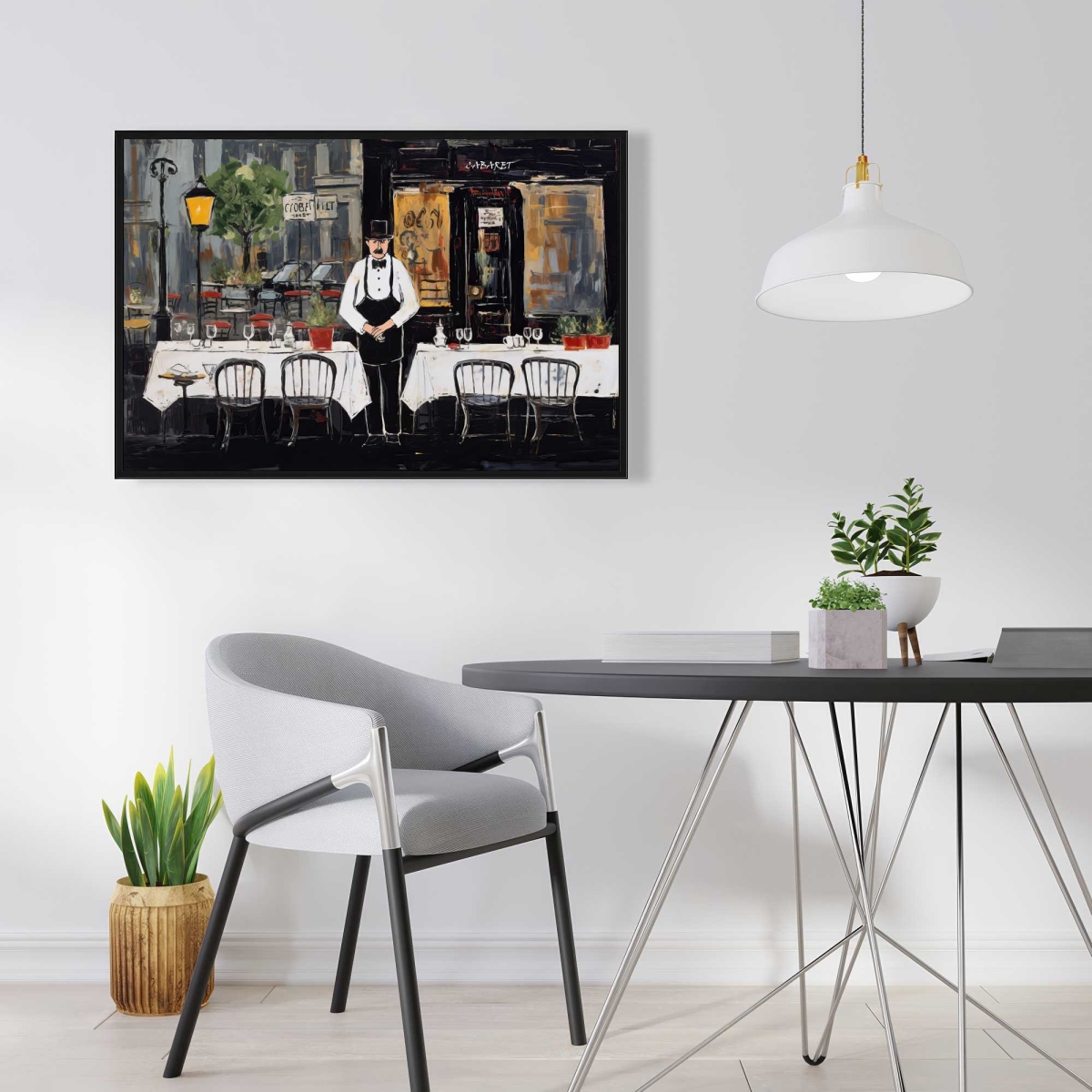 C1FC2436DXTMMZ 24 x 36 in. The Cabaret - Contemporary Framed Canvas for Home Decor