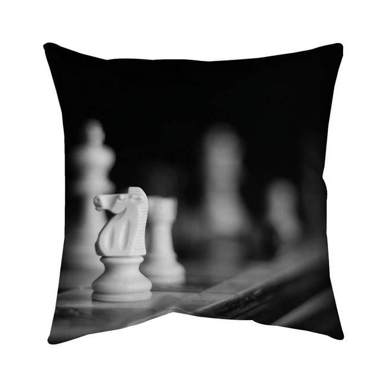 20 x 20 in. Monochrome Chess Games-Double Sided Print Indoor Pillow