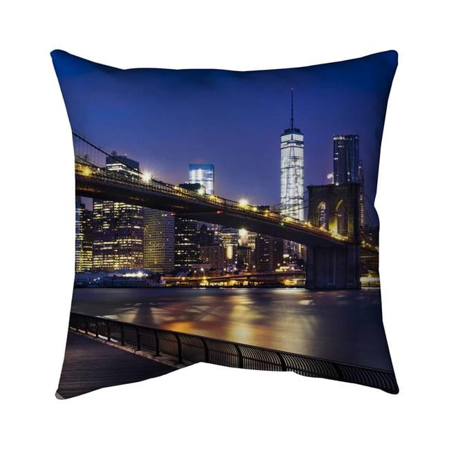 20 x 20 in. City At Night-Double Sided Print Indoor Pillow