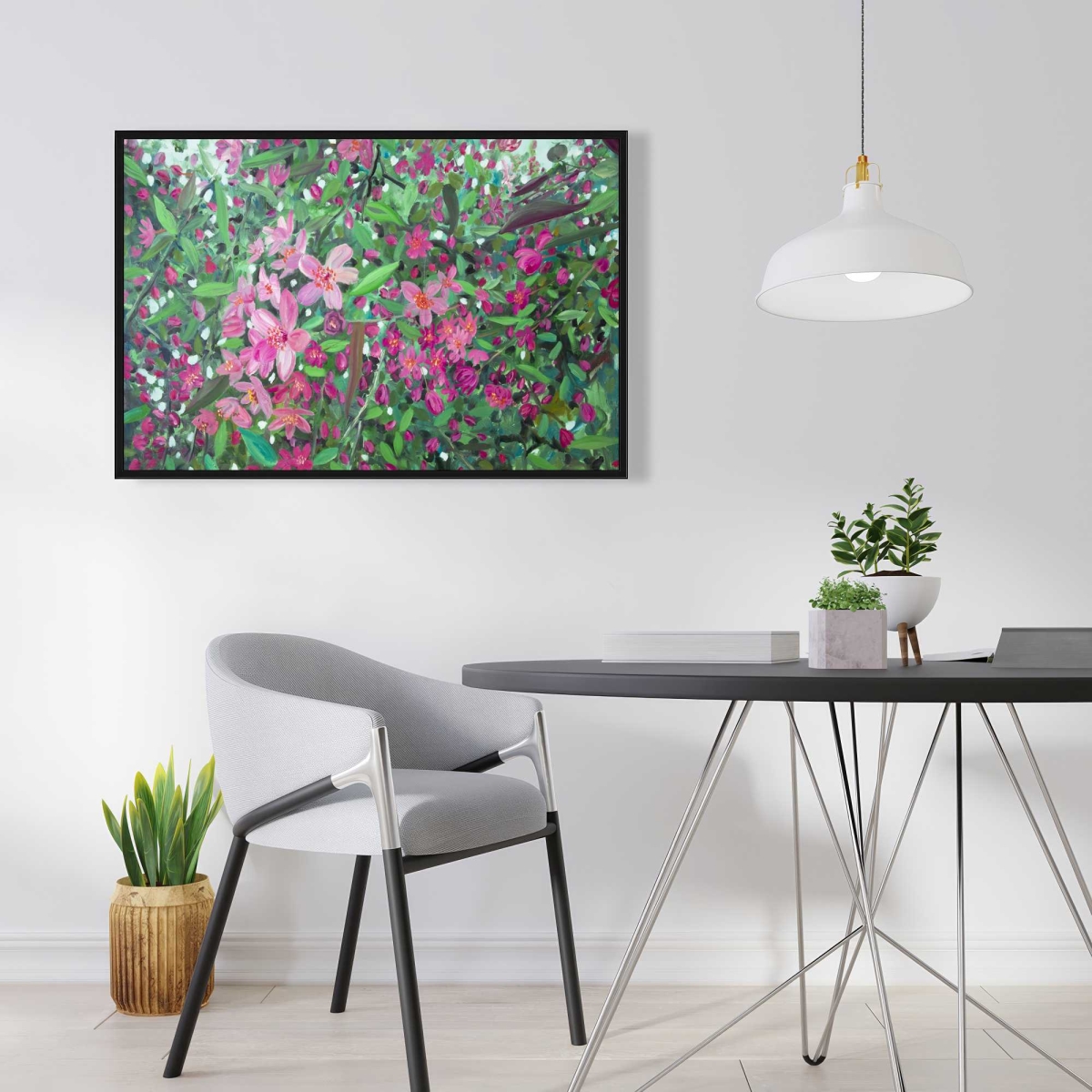 C1FC2436V71LFA 24 x 36 in. Cherry Tree Blooming - Floral Canvas Art for Home Decor