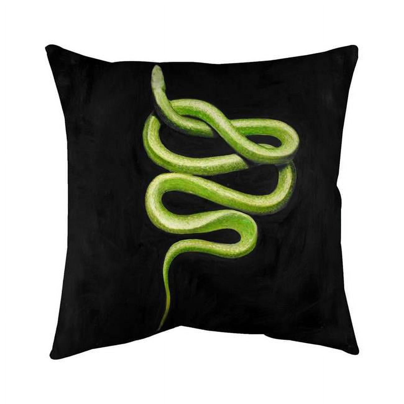26 x 26 in. Green Snake-Double Sided Print Indoor Pillow