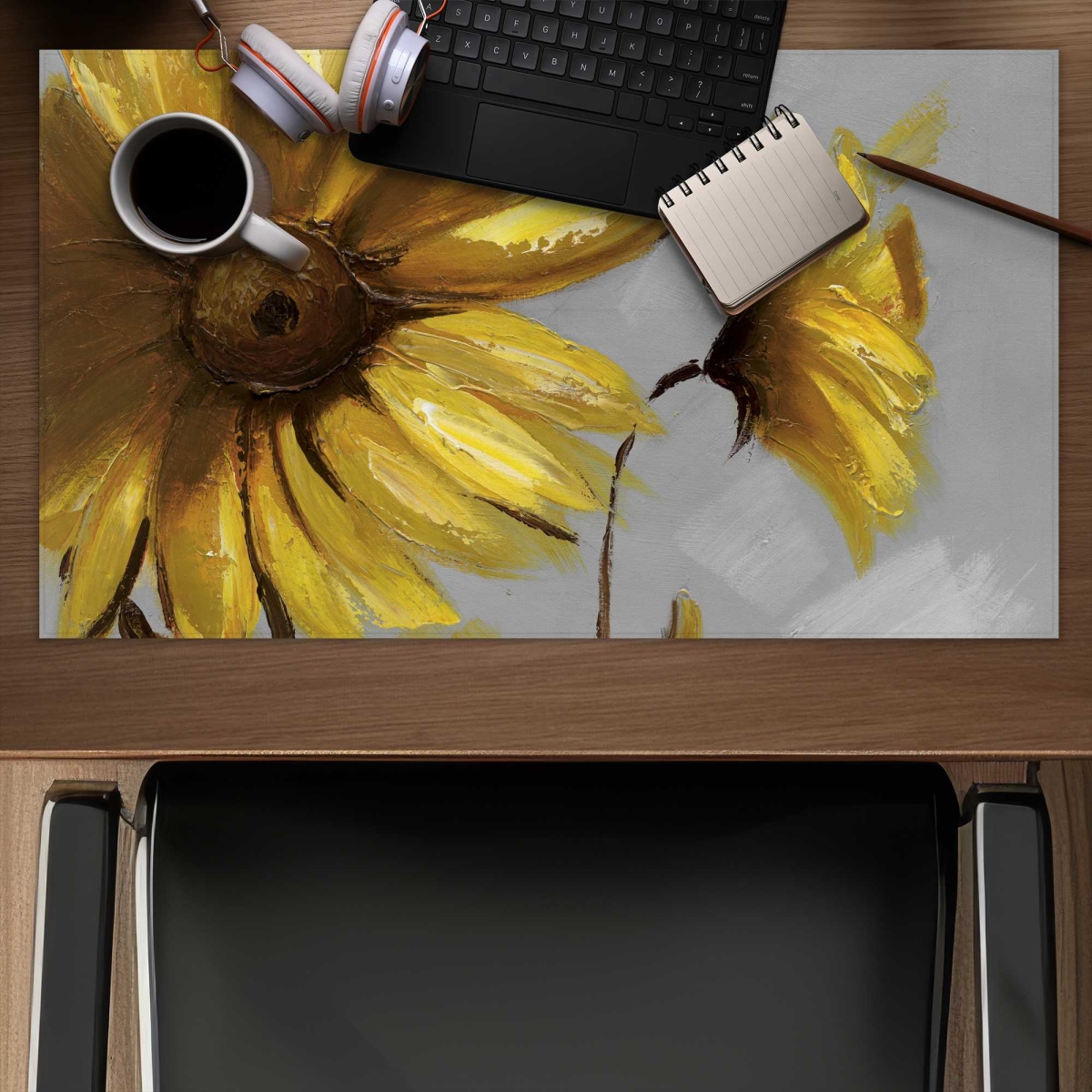 C1DM1424529CPA 14 x 24 in. Mountain Arnica Flowers - Bedroom Flowers Gaming Desk Mat - Decor