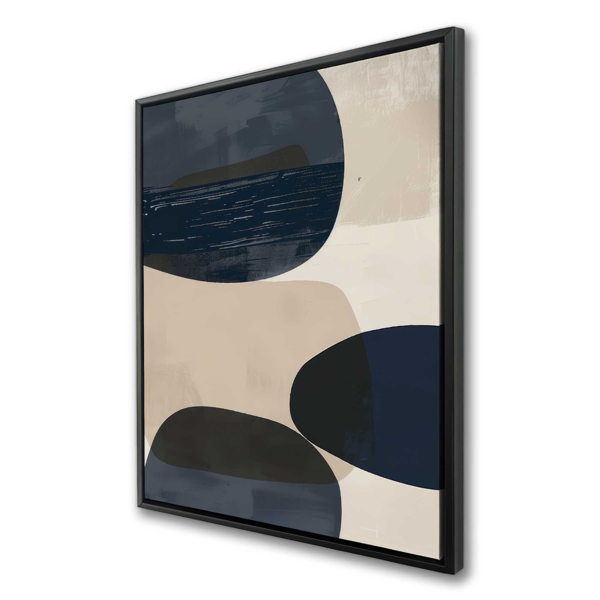 C1FC3648U4XVIS 36 x 48 in. Bubbles - Blue Framed Canvas Art for Home Decor