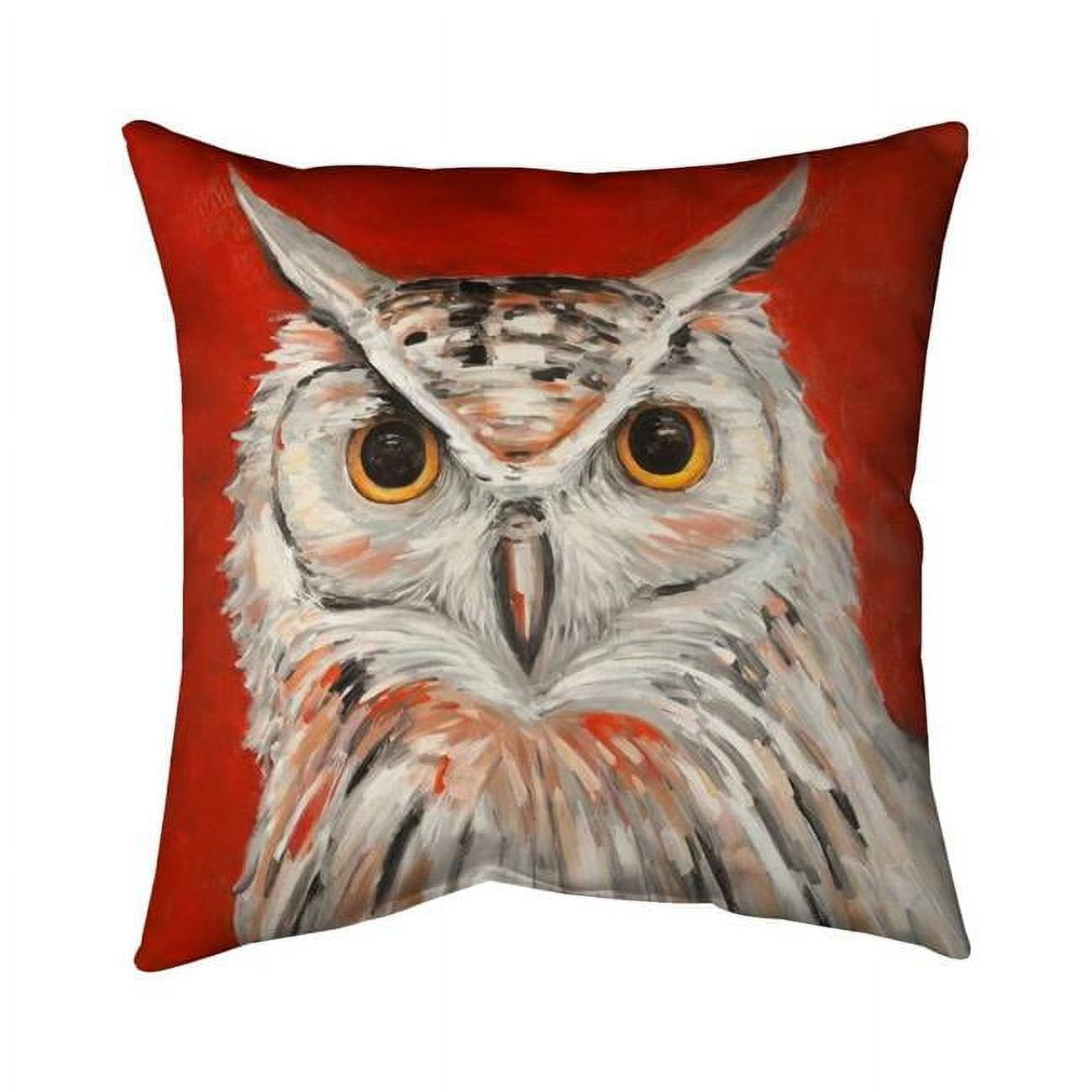 26 x 26 in. Colorful Eagle Owl-Double Sided Print Indoor Pillow