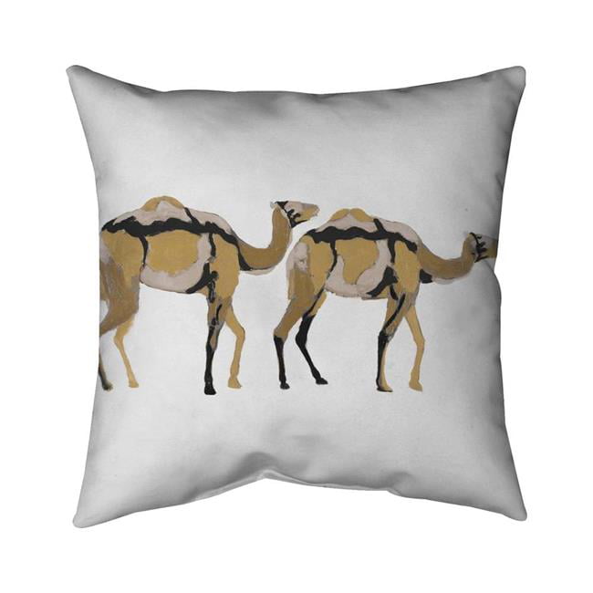 26 x 26 in. Two Abstract Dromadars-Double Sided Print Indoor Pillow