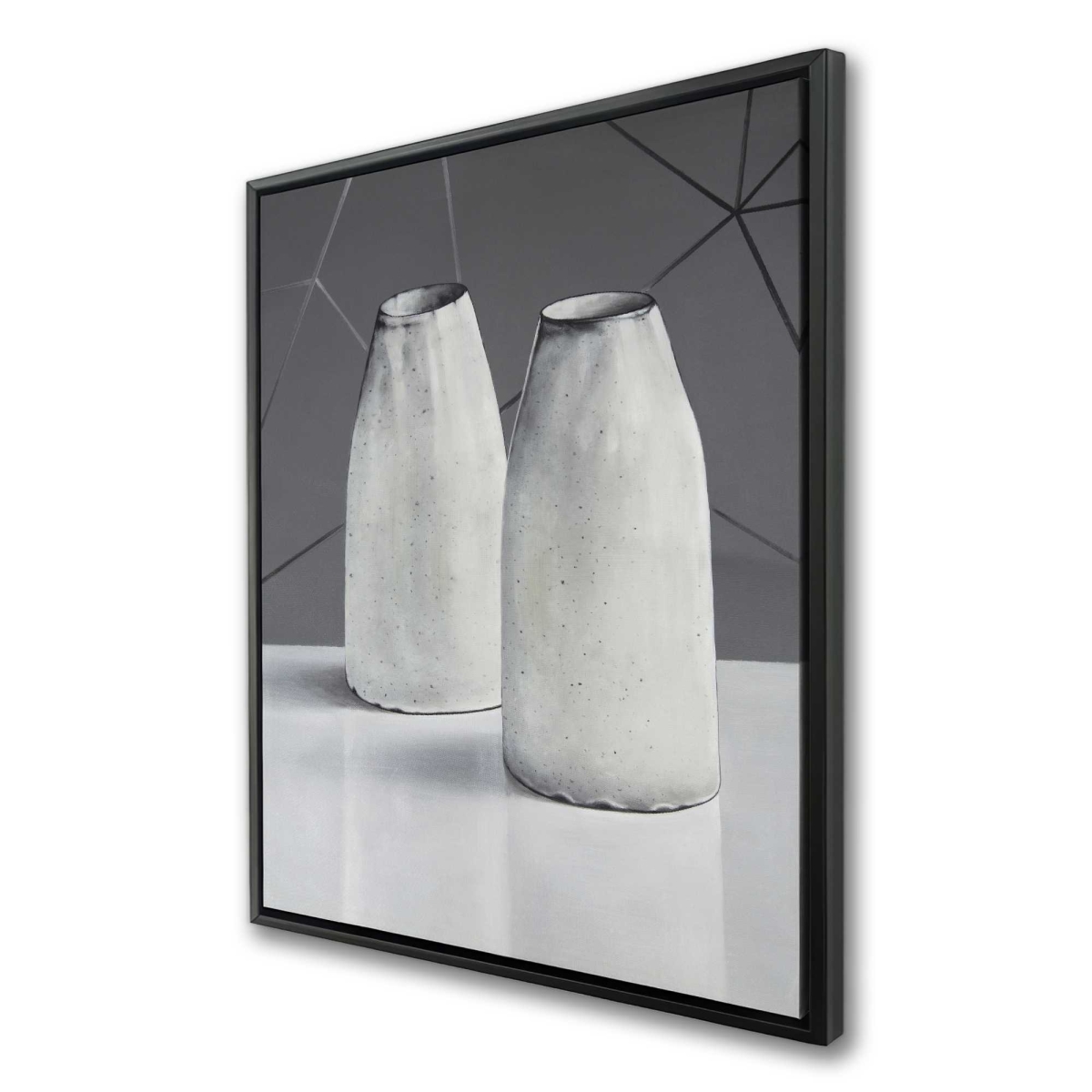 C1FC3648BGPTYU 36 x 48 in. Vases - Monochrome Still Life Framed Canvas for Home Decor