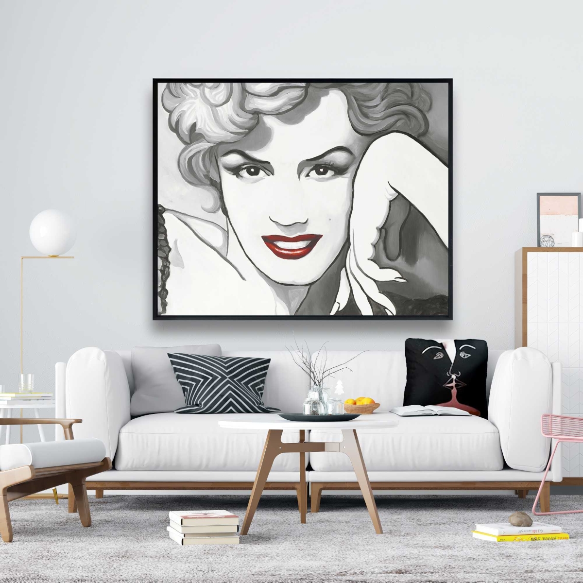 C1FC4860N6MO9M 48 x 60 in. Vintage Style Marilyn Monroe Canvas - Romantic Home Decor