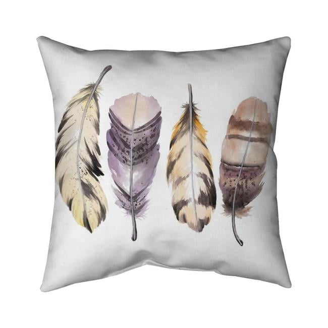26 x 26 in. Purple Feather Set-Double Sided Print Indoor Pillow