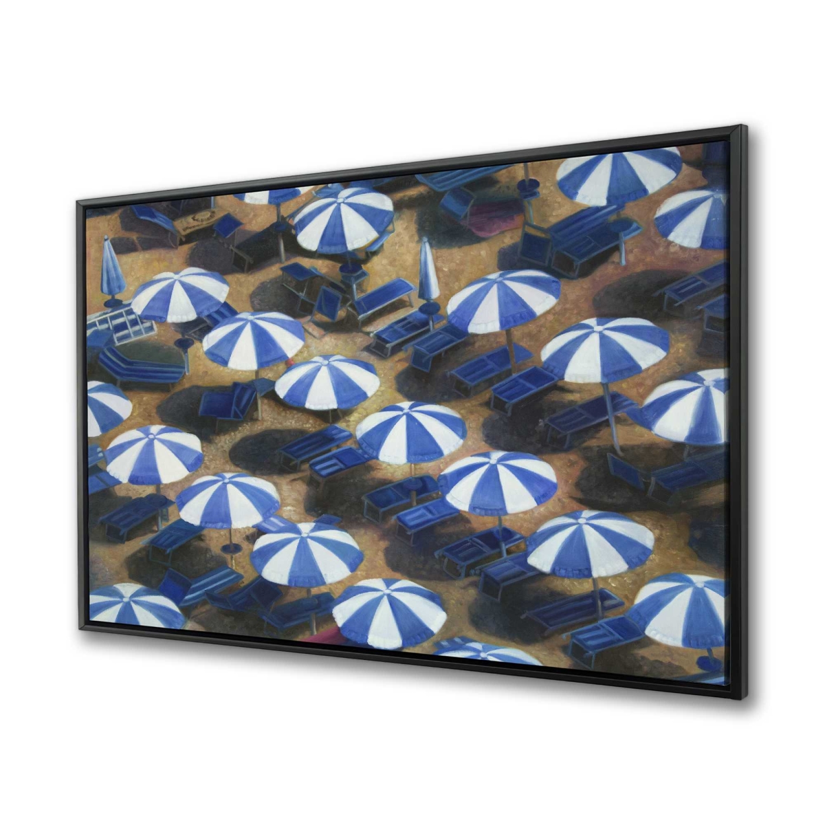 C1FC3648PP4FDA 36 x 48 in. Beach Umbrellas - Coastal Framed Canvas for Home Decor