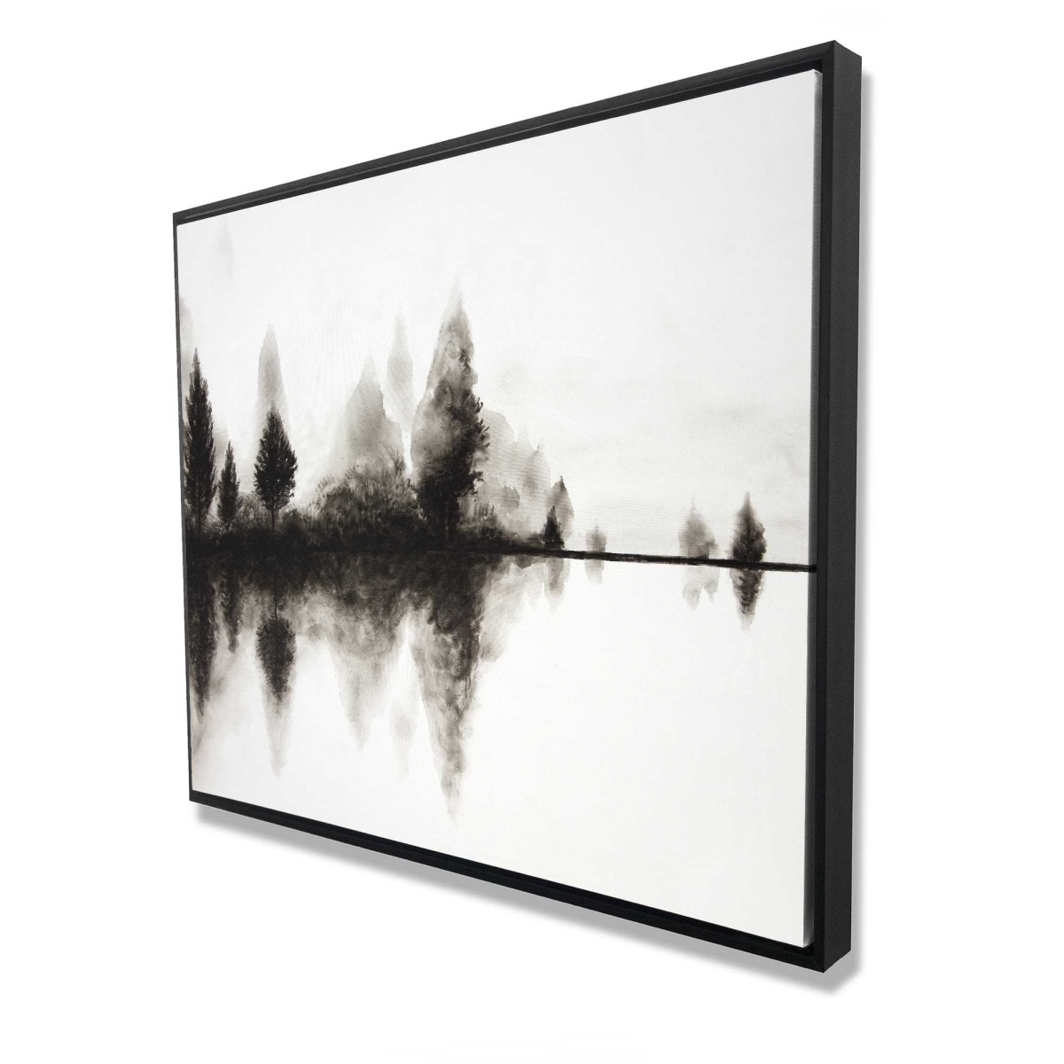 C1FC4860T8SBST 48 x 60 in. Reflection - Black Hygge Framed Canvas for Home Decor