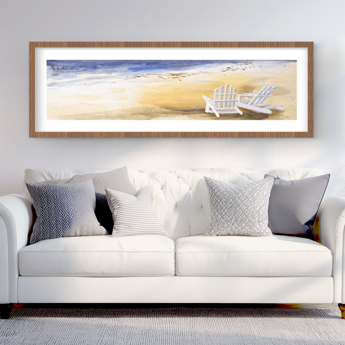 C1FM2060C0R3JR 20 x 60 in. Day At the Beach - Coastal Bathroom Print Wall Art - Home Decor Art