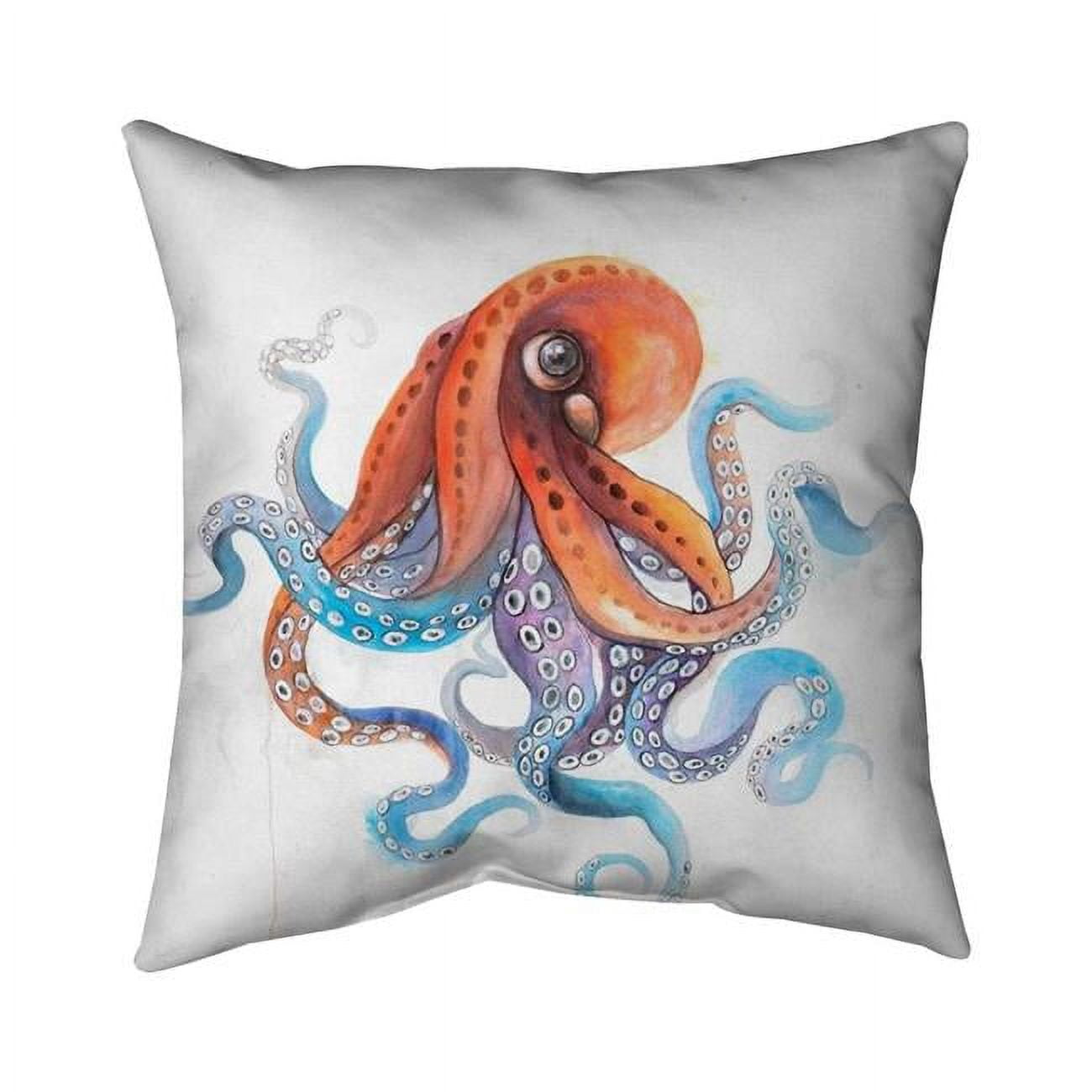 26 x 26 in. Funny Colorful Octopus-Double Sided Print Indoor Pillow