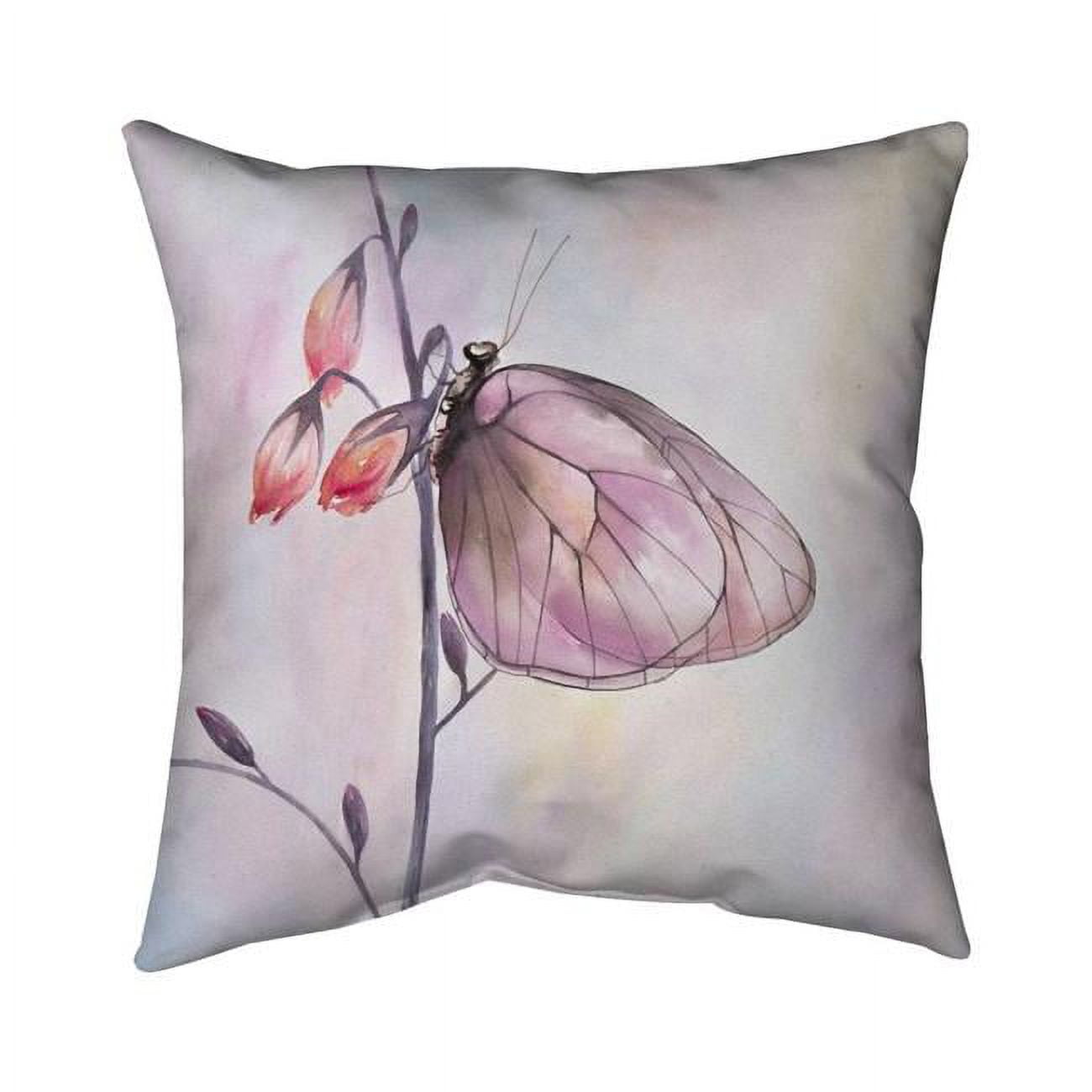 26 x 26 in. Delicate Butterfly-Double Sided Print Indoor Pillow
