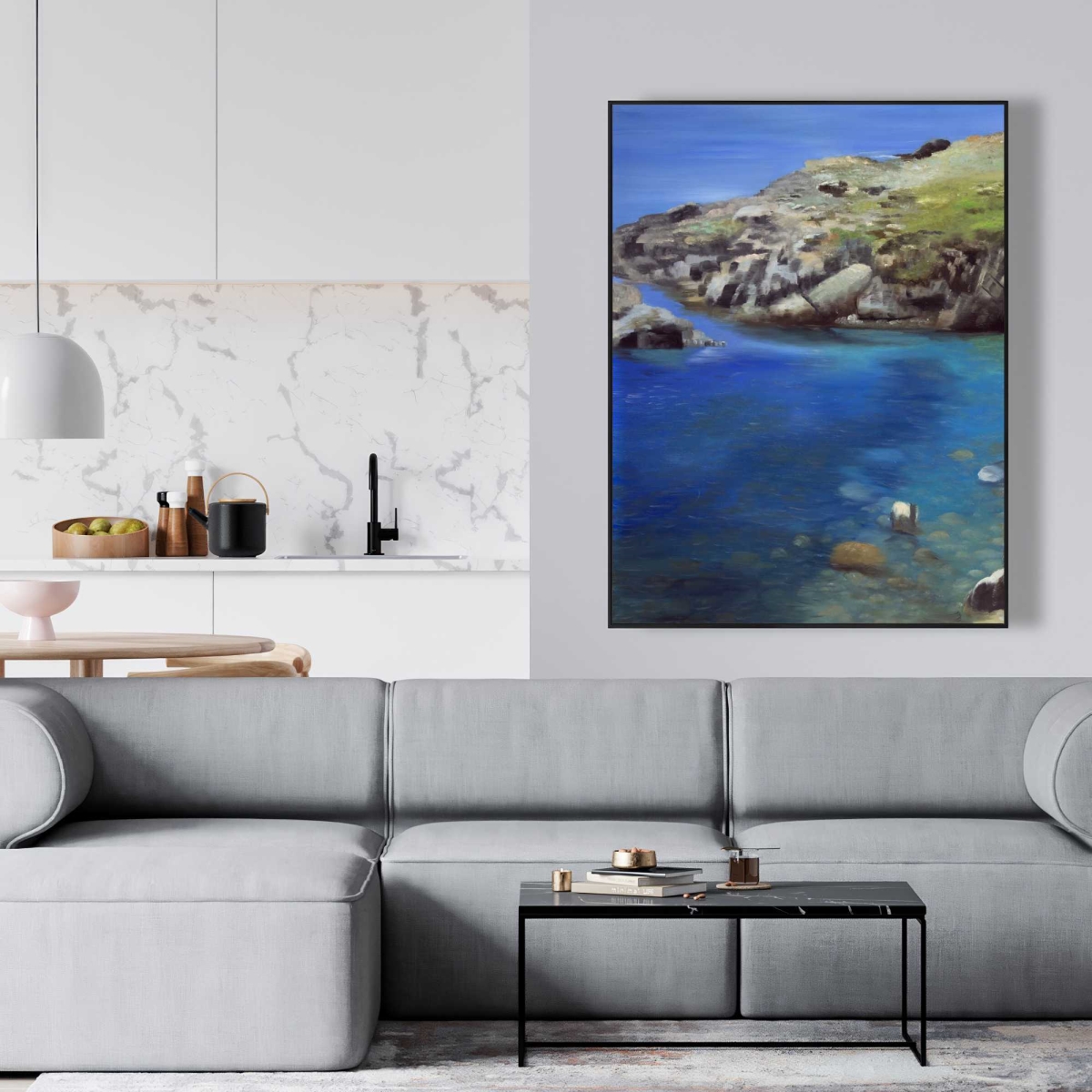 C1FC3648ZN1VX2 36 x 48 in. Spanish Coast Scenic Coastal Canvas - Home Decor Art