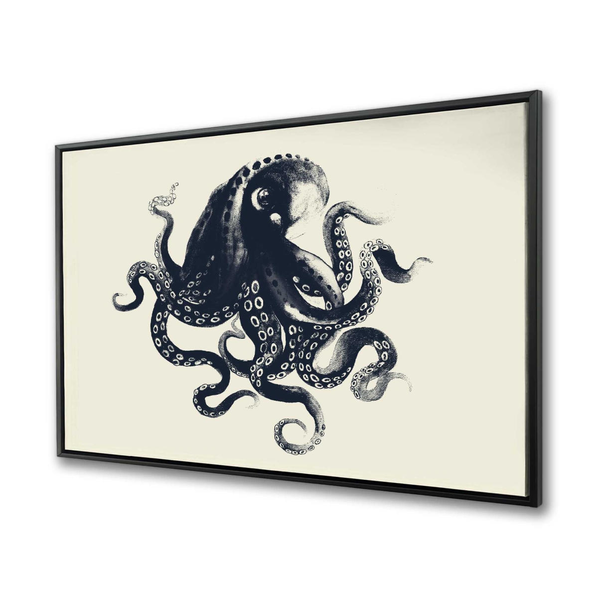 C1FC36481244CB 36 x 48 in. Octopus Framed Canvas - Coastal Aquatic Home Decor Art