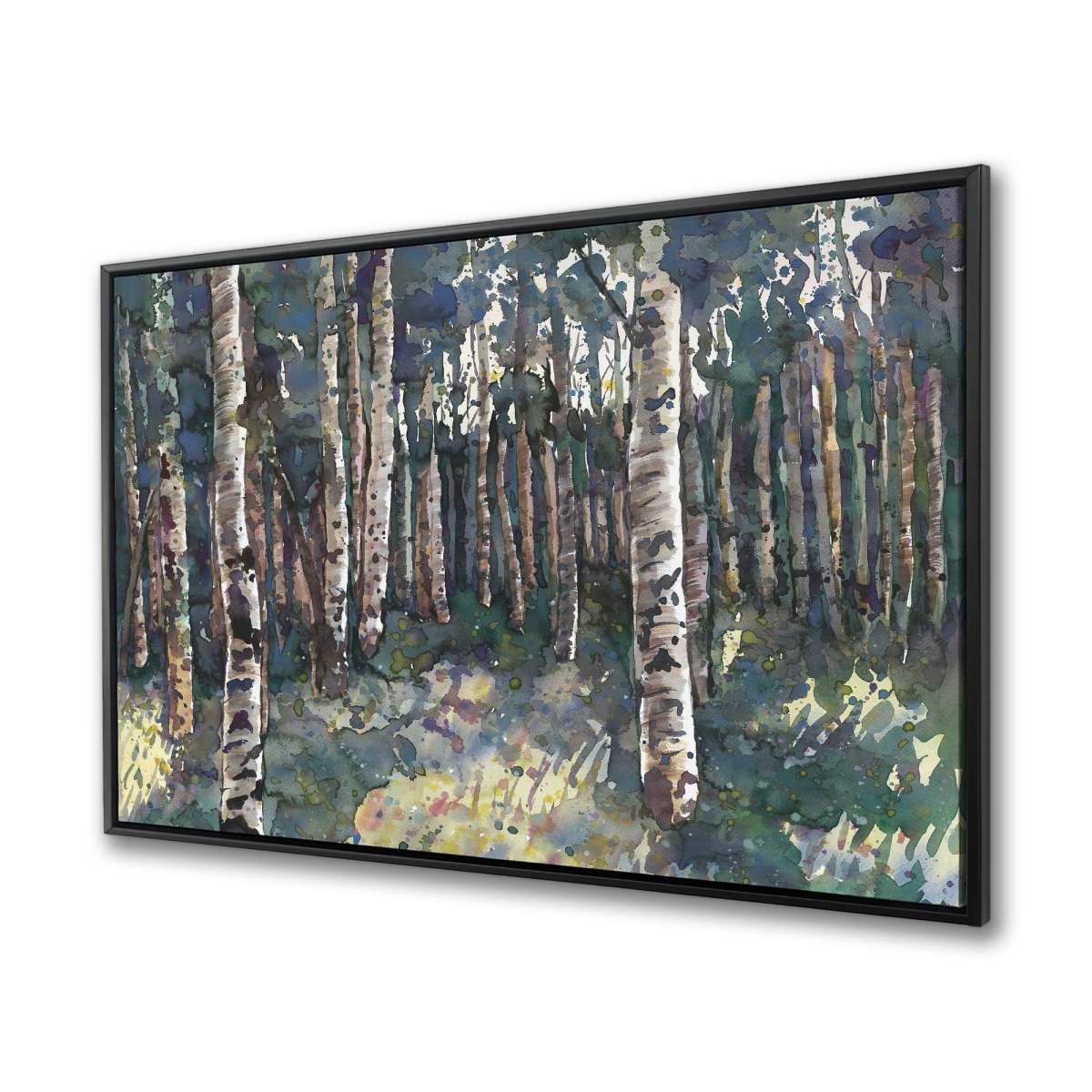 C1FC3648NP7FP8 36 x 48 in. Birches - Trees Illustrative Framed Canvas for Home Decor
