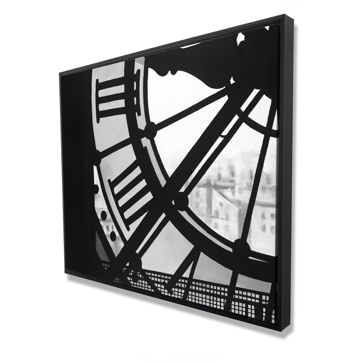 C1FC4860G77TA5 48 x 60 in. Clock at the Orsay Museum - Gray Framed Canvas Decor