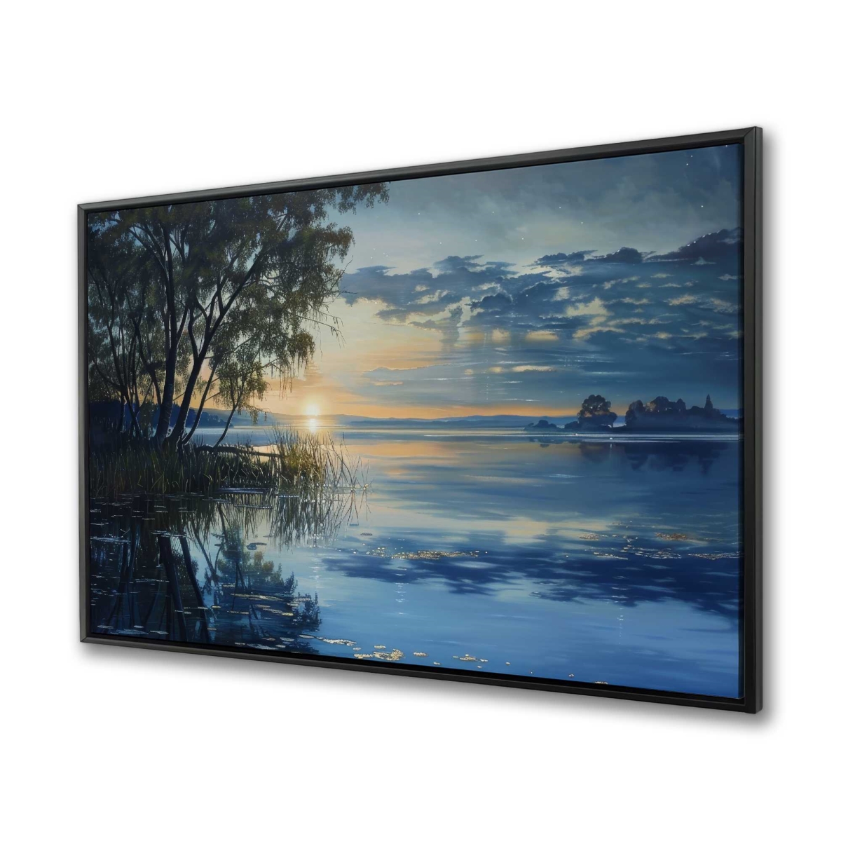 C1FC3648LM32OA 36 x 48 in. Marsh - Purple Framed Canvas Wall Art for Home Decor