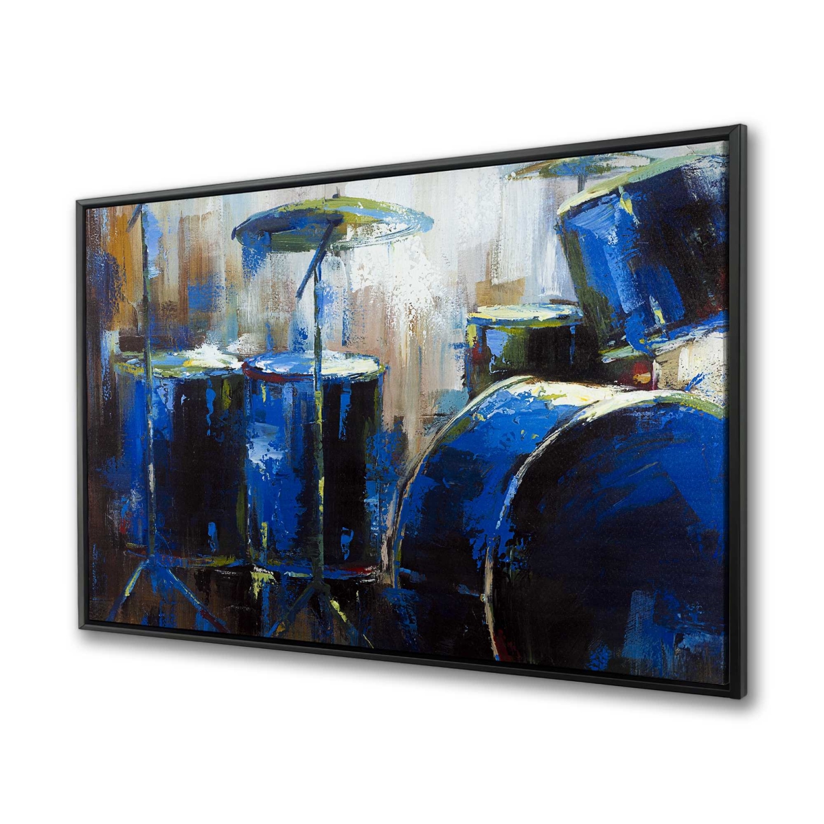 C1FC3648IS6A5K 36 x 48 in. Abstract Drums - Brown Musical Framed Canvas for Home Decor