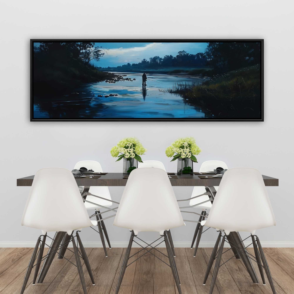 C1FC206079DXOH 20 x 60 in. Fresh Air - Turquoise Framed Canvas for Home Decor